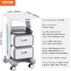 image:imageVEVOR Medical Trolley Storage Cart with Removable Drawer Rolling Lab Tray Cart with Wheels for Ultrasound Dental Clinic Lab Beauty Salon Office2 Drawers