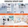 image:imageVEVOR Medical Trolley Storage Cart with Removable Drawer Rolling Lab Tray Cart with Wheels for Ultrasound Dental Clinic Lab Beauty Salon Office2 Drawers