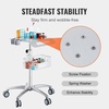 image:imageVEVOR Medical Trolley with Wheels  Height Adjustable Gas Lift Large Tabletop 1917 Stainless Steel Rolling Laptop Cart with Storage BasketMobile Metal Scanner Cart for UltrasoundDentalEKGLab