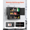image:imageVEVOR Metal Storage Cabinet 120lbs Load Capacity per Shelf 20 Tall WallMounted PowderCoating Steel Garage Cabinet with Adjustable Shelf Press to Close amp Open Door Perfect for Office Garage Tool762 x 305 x 762 mm