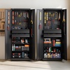 image:imageVEVOR Metal Storage Cabinet 180 lbs Shelf Load Capacity 7087 Tall Garage Tool Storage Cabinet with 2 Locking Doors Adjustable Shelves 2 Drawers Pegboard for Garage Home Office Utility RoomImmovable2 door