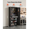 image:imageVEVOR Metal Storage Cabinet 180 lbs Shelf Load Capacity 7087 Tall Garage Tool Storage Cabinet with 2 Locking Doors Adjustable Shelves 2 Drawers Pegboard for Garage Home Office Utility RoomImmovable2 door