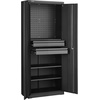 image:imageVEVOR Metal Storage Cabinet 180 lbs Shelf Load Capacity 7087 Tall Garage Tool Storage Cabinet with 2 Locking Doors Adjustable Shelves 2 Drawers Pegboard for Garage Home Office Utility RoomImmovable2 door