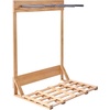 image:imageVEVOR Natural Pinewood Vertical Surfboard Stand  Freestanding Padded Rack for Longboards amp Shortboards Indoor Surfboard Holder for Garage Home or Surf Shop