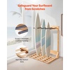 image:imageVEVOR Natural Pinewood Vertical Surfboard Stand  Freestanding Padded Rack for Longboards amp Shortboards Indoor Surfboard Holder for Garage Home or Surf Shop