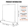 image:imageVEVOR Painting Rack 5 ft7 ft Adjustable Height 66 lbs Capacity Automotive Paint Stand 8 Hooks Drying Rack With 4 Swiveling Wheels Auto Body Stand for Repair Shops amp GarageWhite