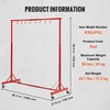 image:imageVEVOR Painting Rack 5 ft7 ft Adjustable Height 66 lbs Capacity Automotive Paint Stand 8 Hooks Drying Rack With 4 Swiveling Wheels Auto Body Stand for Repair Shops amp GarageRed