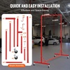 image:imageVEVOR Painting Rack 5 ft7 ft Adjustable Height 66 lbs Capacity Automotive Paint Stand 8 Hooks Drying Rack With 4 Swiveling Wheels Auto Body Stand for Repair Shops amp GarageRed