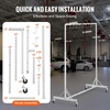 image:imageVEVOR Painting Rack 5 ft7 ft Adjustable Height 66 lbs Capacity Automotive Paint Stand 8 Hooks Drying Rack With 4 Swiveling Wheels Auto Body Stand for Repair Shops amp GarageWhite