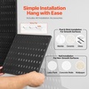 image:imageVEVOR Pegboard Combination Kit 11 x 11 Plastic Pegboard 4 Panels Peg Board Wall Organizer Kit with Accessories for Garage Tool Storage Kitchen Living Room Craft Room Office Bathroom Home Black