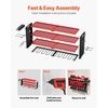 image:imageVEVOR Power Tool Organizer Wall Mount 3Layer Storage Rack with 4 Drill Holders Tools Holder and Storage Rack with Side Pegboards Garage Tool Organizer for Garage Workbench and Workshop4Layer 8 Drill
