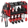 image:imageVEVOR Power Tool Organizer Wall Mount 3Layer Storage Rack with 4 Drill Holders Tools Holder and Storage Rack with Side Pegboards Garage Tool Organizer for Garage Workbench and Workshop3Layer 4 Drill