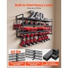 image:imageVEVOR Power Tool Organizer Wall Mount 4Layer Storage Rack with 4 Drill Holders Tools Holder and Storage Rack with Screwdriver Holder Garage Tool Organizer for Garage Workbench and Workshop4Layer 8 Drill