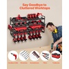 image:imageVEVOR Power Tool Organizer Wall Mount 4Layer Storage Rack with 4 Drill Holders Tools Holder and Storage Rack with Screwdriver Holder Garage Tool Organizer for Garage Workbench and Workshop4Layer 8 Drill