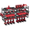 image:imageVEVOR Power Tool Organizer Wall Mount 4Layer Storage Rack with 4 Drill Holders Tools Holder and Storage Rack with Screwdriver Holder Garage Tool Organizer for Garage Workbench and Workshop4Layer 8 Drill