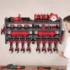 image:imageVEVOR Power Tool Organizer Wall Mount 4Layer Storage Rack with 4 Drill Holders Tools Holder and Storage Rack with Screwdriver Holder Garage Tool Organizer for Garage Workbench and Workshop4Layer 8 Drill