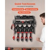 image:imageVEVOR Power Tool Organizer Wall Mount 4Layer Storage Rack with 4 Drill Holders Tools Holder and Storage Rack with Screwdriver Holder Garage Tool Organizer for Garage Workbench and Workshop4Layer 4 Drill
