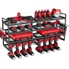 image:imageVEVOR Power Tool Organizer Wall Mount 4Layer Storage Rack with 4 Drill Holders Tools Holder and Storage Rack with Screwdriver Holder Garage Tool Organizer for Garage Workbench and Workshop4Layer 8 Drill