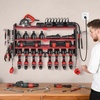 image:imageVEVOR Power Tool Organizer with Charging Station 3Layer Drill Storage Rack with 4 Drill Holders amp Side Pegboard Garage Tool Organizer Built in 8 Outlet Power Strips for Garage Workbench Workshop4Layer 8 Drill