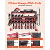 image:imageVEVOR Power Tool Organizer with Charging Station 3Layer Drill Storage Rack with 4 Drill Holders amp Side Pegboard Garage Tool Organizer Built in 8 Outlet Power Strips for Garage Workbench Workshop4Layer 8 Drill