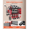 image:imageVEVOR Power Tool Organizer with Charging Station 3Layer Drill Storage Rack with 4 Drill Holders amp Side Pegboard Garage Tool Organizer Built in 8 Outlet Power Strips for Garage Workbench Workshop3Layer 4 Drill