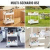 image:imageVEVOR Rolling Medical Cart with Lockable Drawer White Paint Stainless Steel Utility Cart 2 Tiers Mobile Esthetician Trolley Cart with Swivel Casters for Lab Hospital Dental Salon and Beauty2tier with 2 drawer