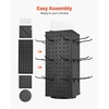 image:imageVEVOR Rotating Pegboard Display Stand 74 x 74 x 17 in 4Sided Spinning Peg Board Display with 24 Hooks Thickened ColdRolled Steel Craft Rack Organizer for Grocery Retail Store Jewelry Shop Blackrotating
