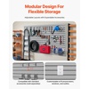 image:imageVEVOR Slat Wall Paneling 8 x 4 ft PVC Garage Slatwall with Accessories Grey Slat Wall EasytoInstall Adjustable Slatwall Panel with Coupling Structure amp DIY Cutting Fits for Storage amp DisplayGray