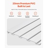 image:imageVEVOR Slat Wall Paneling 8 x 4 ft PVC Garage Slatwall with Accessories Grey Slat Wall EasytoInstall Adjustable Slatwall Panel with Coupling Structure amp DIY Cutting Fits for Storage amp DisplayWhite