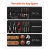 image:imageVEVOR Slat Wall Paneling 8 x 4 ft PVC Garage Slatwall with Accessories Grey Slat Wall EasytoInstall Adjustable Slatwall Panel with Coupling Structure amp DIY Cutting Fits for Storage amp DisplayBlack