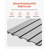 image:imageVEVOR Slat Wall Paneling 8 x 4 ft PVC Garage Slatwall with Accessories Grey Slat Wall EasytoInstall Adjustable Slatwall Panel with Coupling Structure amp DIY Cutting Fits for Storage amp DisplayGray
