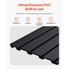 image:imageVEVOR Slat Wall Paneling 8 x 4 ft PVC Garage Slatwall with Accessories Grey Slat Wall EasytoInstall Adjustable Slatwall Panel with Coupling Structure amp DIY Cutting Fits for Storage amp DisplayBlack