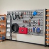 image:imageVEVOR Slat Wall Paneling 8 x 4 ft PVC Garage Slatwall with Accessories Grey Slat Wall EasytoInstall Adjustable Slatwall Panel with Coupling Structure amp DIY Cutting Fits for Storage amp DisplayGray