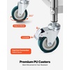 image:imageVEVOR Stainless Steel Rolling Cart 3Tier Metal Utility Cart with Lockable Wheels Medical Serving Trolley Clinic Tray Mobile Service Cart for Hospital Lab Restaurant Kitchen SalonSilver