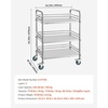 image:imageVEVOR Stainless Steel Rolling Cart 3Tier Metal Utility Cart with Lockable Wheels Medical Serving Trolley Clinic Tray Mobile Service Cart for Hospital Lab Restaurant Kitchen SalonSilver