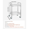 image:imageVEVOR Stainless Steel Rolling Cart 3Tier Metal Utility Cart with Lockable Wheels Medical Serving Trolley Clinic Tray Mobile Service Cart for Hospital Lab Restaurant Kitchen SalonSilver