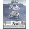 image:imageVEVOR Stainless Steel Rolling Cart 3Tier Metal Utility Cart with Lockable Wheels Medical Serving Trolley Clinic Tray Mobile Service Cart for Hospital Lab Restaurant Kitchen SalonSilver