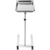 image:imageVEVOR Stainless Steel Salon Tray Adjustable Height Mayo Stand Medical Tray Tattoo Tray Lab Cart with 2 Cups and Metal Ring for SPA Clinic Personal Care Lab Hospital DentistryMayo Tray
