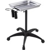 image:imageVEVOR Stainless Steel Salon Tray Adjustable Height Mayo Stand Medical Tray Tattoo Tray Lab Cart with 2 Cups and Metal Ring for SPA Clinic Personal Care Lab Hospital DentistrySalon Tray