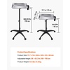image:imageVEVOR Stainless Steel Salon Tray Adjustable Height Mayo Stand Medical Tray Tattoo Tray Lab Cart with 2 Cups and Metal Ring for SPA Clinic Personal Care Lab Hospital DentistrySalon Tray