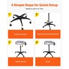 image:imageVEVOR Stainless Steel Salon Tray Adjustable Height Mayo Stand Medical Tray Tattoo Tray Lab Cart with 2 Cups and Metal Ring for SPA Clinic Personal Care Lab Hospital DentistrySalon Tray