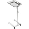 image:imageVEVOR Stainless Steel Salon Tray Adjustable Height Mayo Stand Medical Tray Tattoo Tray Lab Cart with 2 Cups and Metal Ring for SPA Clinic Personal Care Lab Hospital DentistryMayo Tray