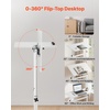 image:imageVEVOR Standing Desk Adjustable Height Mobile Stand Up Desk 360 Tilting Desktop 32 x 16 in Small Computer Sit Stand Rolling Workstation wHook Lockable Casters 551 lbs Capacity for Home Office