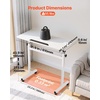 image:imageVEVOR Standing Desk Adjustable Height Mobile Stand Up Desk 360 Tilting Desktop 32 x 16 in Small Computer Sit Stand Rolling Workstation wHook Lockable Casters 551 lbs Capacity for Home Office