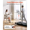 image:imageVEVOR Standing Desk Adjustable Height Mobile Stand Up Desk with Lockable Casters 32 x 16 in Small Computer Sit Stand Rolling Workstation with Hook 551 lbs Desktop Capacity for Home Office White