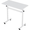 image:imageVEVOR Standing Desk Adjustable Height Mobile Stand Up Desk with Lockable Casters 32 x 16 in Small Computer Sit Stand Rolling Workstation with Hook 551 lbs Desktop Capacity for Home Office White