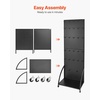 image:imageVEVOR Standing Pegboard Display 236 x 63 in Pegboard Display Stand with Swivel Casters and 30 Hooks Thickened ColdRolled Steel Peg Board Panel for Grocery Retail Store and Jewelry Shop BlackStorage Style