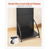 image:imageVEVOR Standing Pegboard Display 236 x 63 in Pegboard Display Stand with Swivel Casters and 30 Hooks Thickened ColdRolled Steel Peg Board Panel for Grocery Retail Store and Jewelry Shop BlackStorage Style