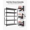 image:imageVEVOR Storage Shelves 5Tier Adjustable 3000 lbs Capacity Heavy Duty Garage Storage Shelving Unit Metal Utility Rack Shelf for Garage Warehouse Basement Kitchen 3642 W x 1642 D x 7138 H20 D x 59 W x 714