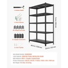 image:imageVEVOR Storage Shelves 5Tier Adjustable 3000 lbs Capacity Heavy Duty Garage Storage Shelving Unit Metal Utility Rack Shelf for Garage Warehouse Basement Kitchen 3642 W x 1642 D x 7138 H20 D x 48 W x 714